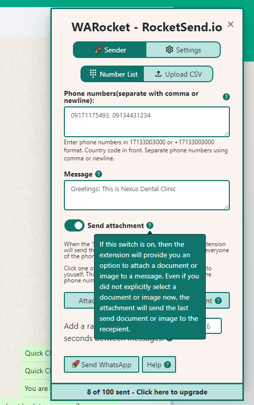 Image showing attachment option.