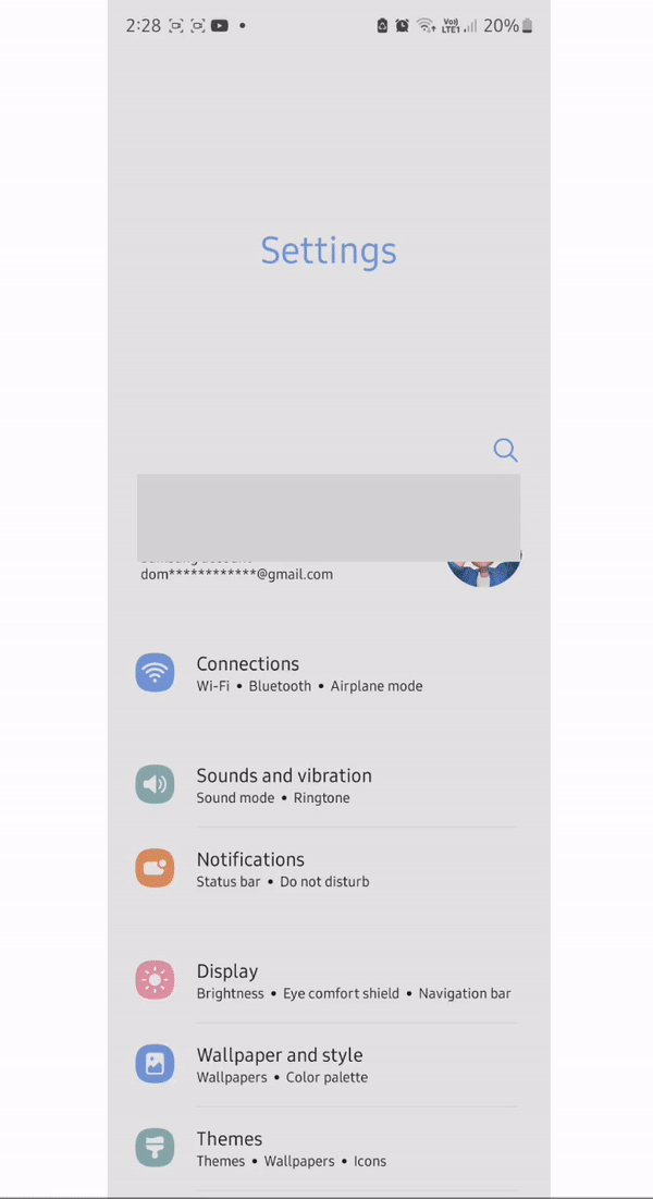 The gif shows how to go to contacts.