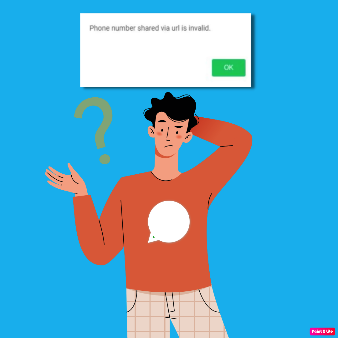 'O número de telefone compartilhado através de url é inválido.': como resolver?